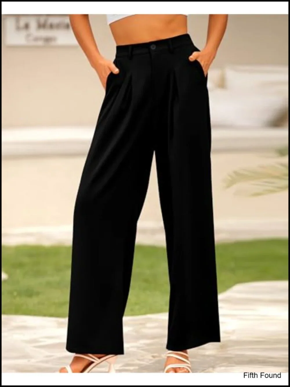 High Waist Palazzo Pants Wide Leg Trousers with Pockets Business Casual